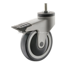4 Inch All Plastic Swivel Caster With Brake